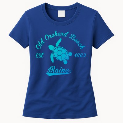 Nautical Old Orchard Beach Maine Sea Turtle Gift Womens T-Shirt