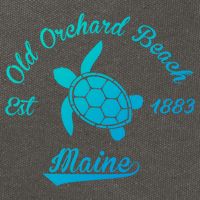 Nautical Old Orchard Beach Maine Sea Turtle Gift Cotton Canvas Backpack