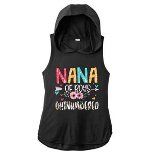 Nana Of Outnumbered Happy Mothers Day Proud Nana Gift Ladies PosiCharge Tri-Blend Wicking Draft Hoodie Tank