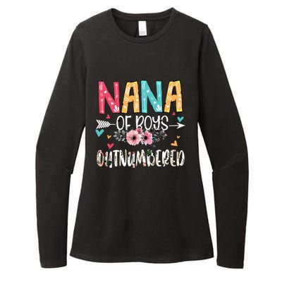 Nana Of Outnumbered Happy Mothers Day Proud Nana Gift Womens CVC Long Sleeve Shirt