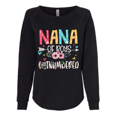 Nana Of Outnumbered Happy Mothers Day Proud Nana Gift Womens California Wash Sweatshirt