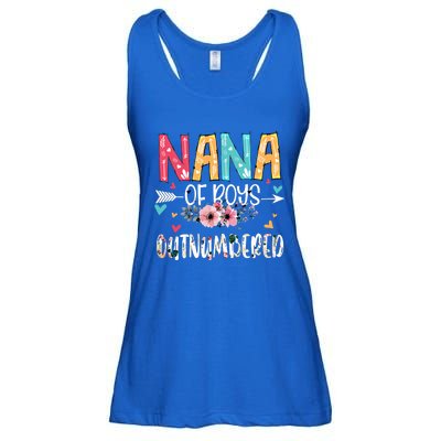 Nana Of Outnumbered Happy Mothers Day Proud Nana Gift Ladies Essential Flowy Tank