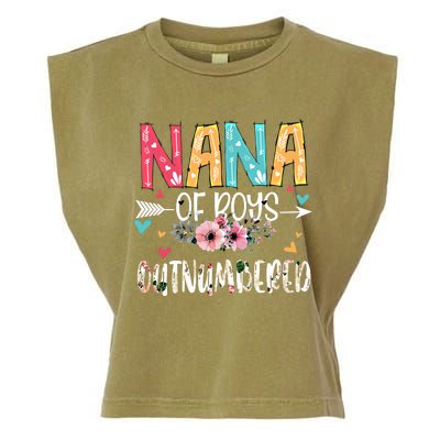 Nana Of Outnumbered Happy Mothers Day Proud Nana Gift Garment-Dyed Women's Muscle Tee