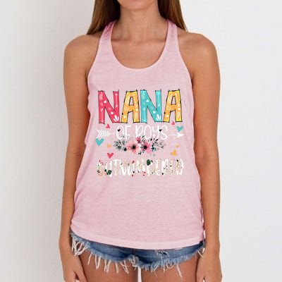 Nana Of Outnumbered Happy Mothers Day Proud Nana Gift Women's Knotted Racerback Tank