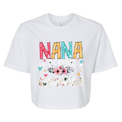 Nana Of Outnumbered Happy Mothers Day Proud Nana Gift Bella+Canvas Jersey Crop Tee