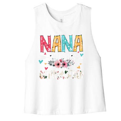 Nana Of Outnumbered Happy Mothers Day Proud Nana Gift Women's Racerback Cropped Tank