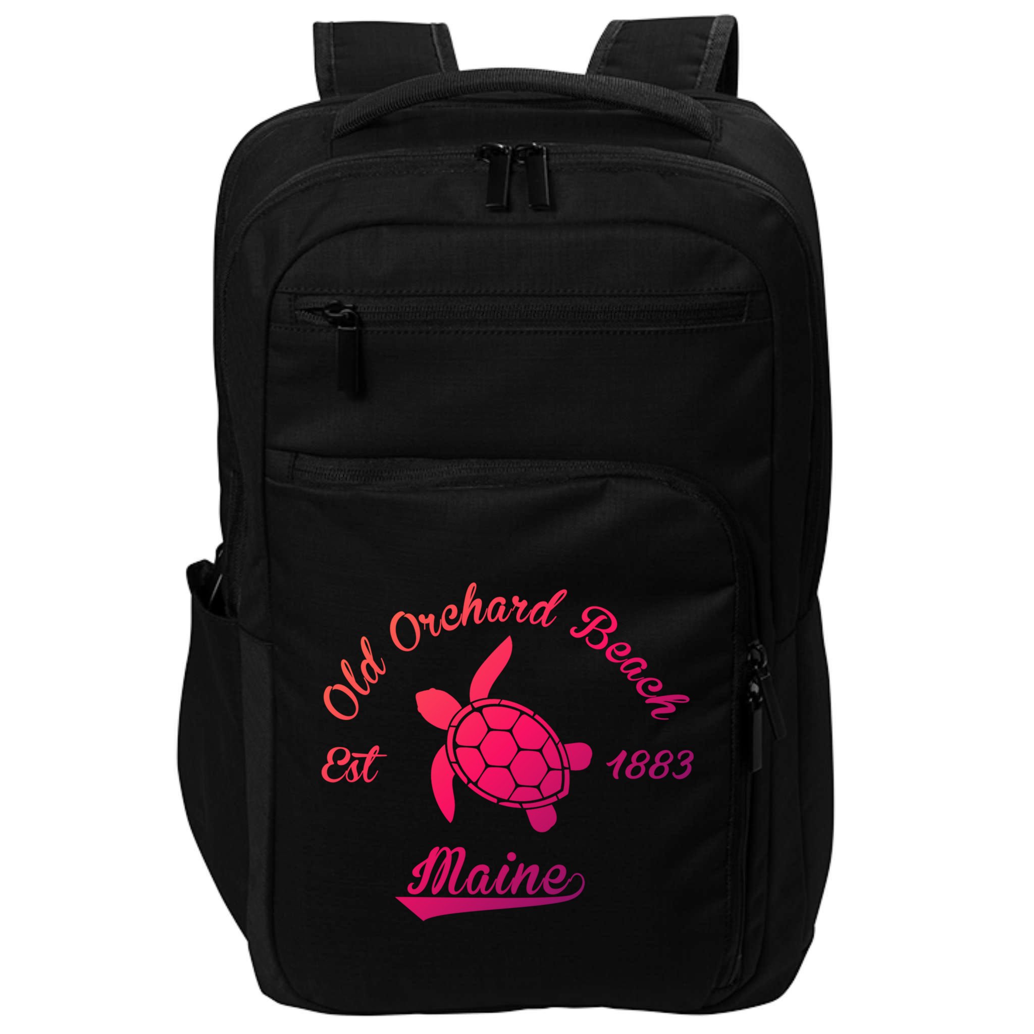 Nautical Old Orchard Beach Maine Sea Turtle Gift Impact Tech Backpack