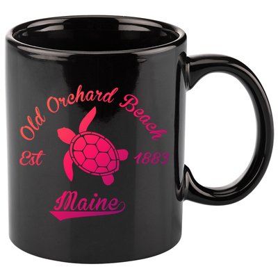 Nautical Old Orchard Beach Maine Sea Turtle Gift 11oz C Handle Ceramic Mug