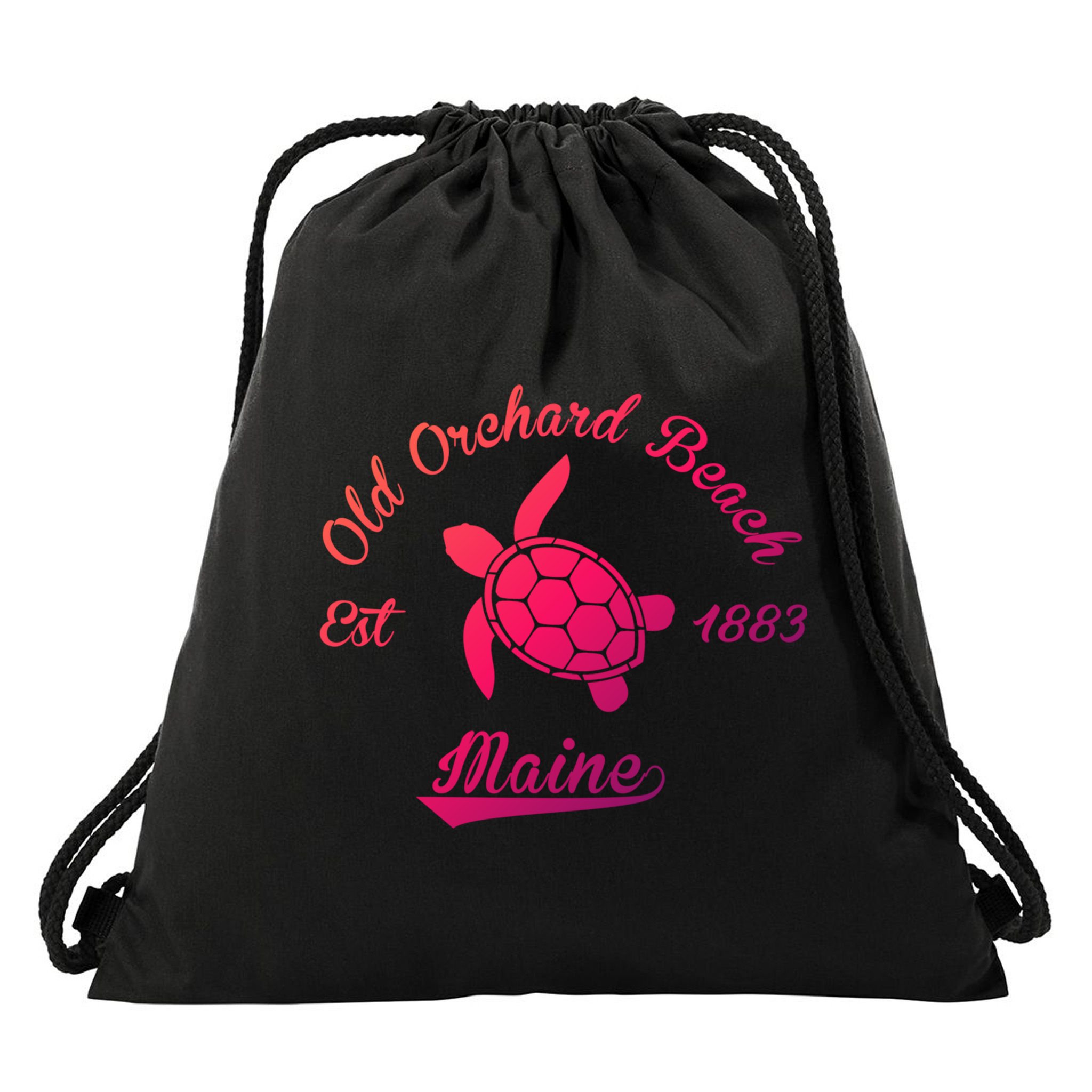Nautical Old Orchard Beach Maine Sea Turtle Gift Drawstring Bag