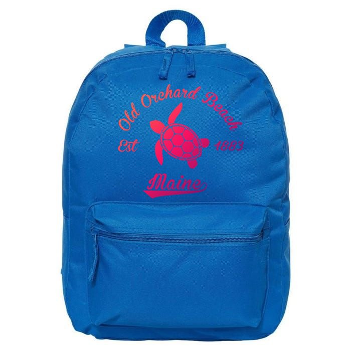 Nautical Old Orchard Beach Maine Sea Turtle Gift 16 in Basic Backpack