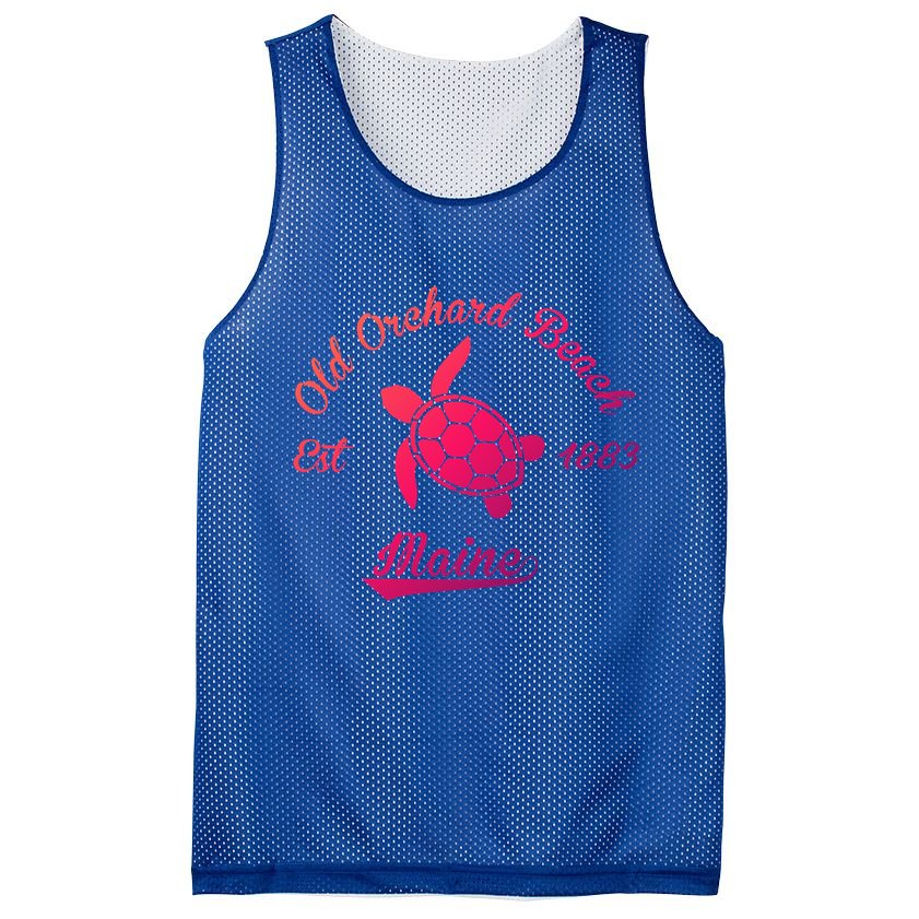 Nautical Old Orchard Beach Maine Sea Turtle Gift Mesh Reversible Basketball Jersey Tank