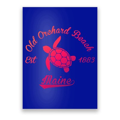 Nautical Old Orchard Beach Maine Sea Turtle Gift Poster