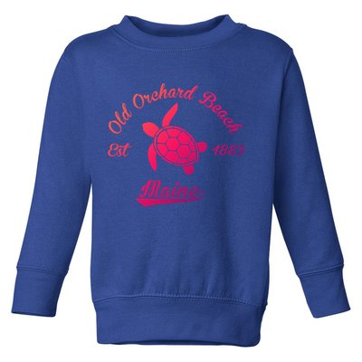 Nautical Old Orchard Beach Maine Sea Turtle Gift Toddler Sweatshirt