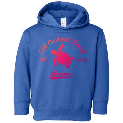 Nautical Old Orchard Beach Maine Sea Turtle Gift Toddler Hoodie