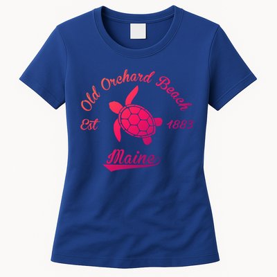 Nautical Old Orchard Beach Maine Sea Turtle Gift Womens T-Shirt