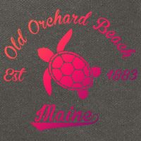 Nautical Old Orchard Beach Maine Sea Turtle Gift Cotton Canvas Backpack