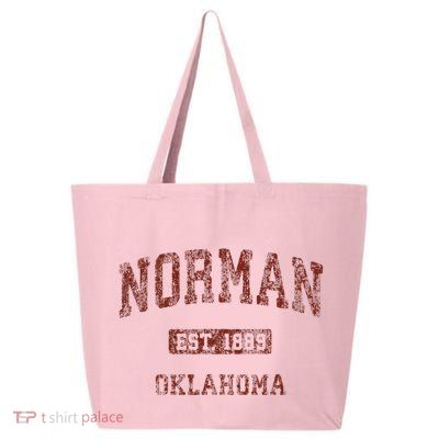 Norman Oklahoma Ok Vintage Athletic Sports Design 25L Jumbo Tote