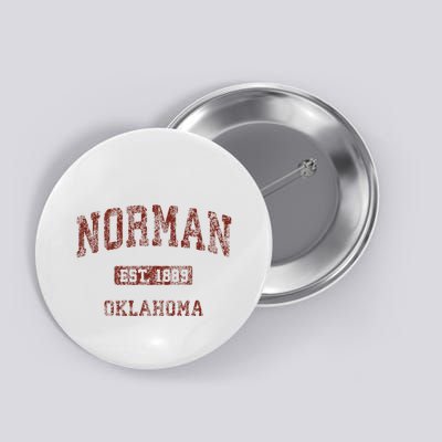 Norman Oklahoma Ok Vintage Athletic Sports Design Button