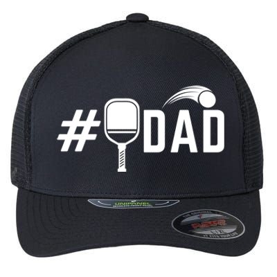 Number One Pickleball Dad Funny Fathers Day Pickleball Lover Gift Flexfit Unipanel Trucker Cap