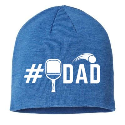 Number One Pickleball Dad Funny Fathers Day Pickleball Lover Gift Sustainable Beanie