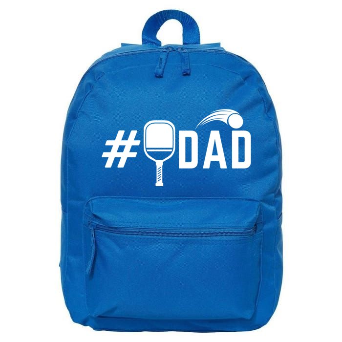 Number One Pickleball Dad Funny Fathers Day Pickleball Lover Gift 16 in Basic Backpack