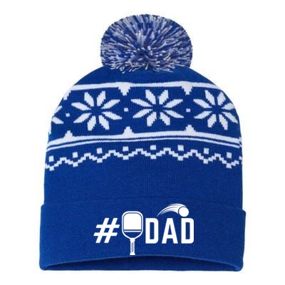 Number One Pickleball Dad Funny Fathers Day Pickleball Lover Gift USA-Made Snowflake Beanie