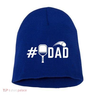 Number One Pickleball Dad Funny Fathers Day Pickleball Lover Gift Short Acrylic Beanie