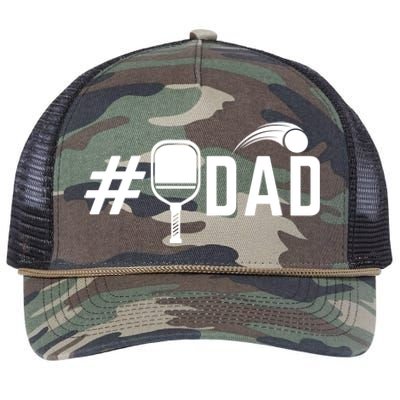 Number One Pickleball Dad Funny Fathers Day Pickleball Lover Gift Retro Rope Trucker Hat Cap