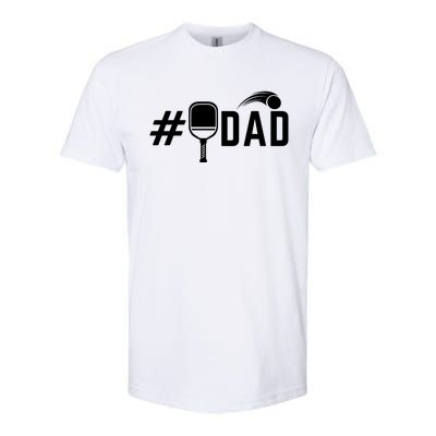 Number One Pickleball Dad Funny Fathers Day Pickleball Lover Gift Softstyle® CVC T-Shirt