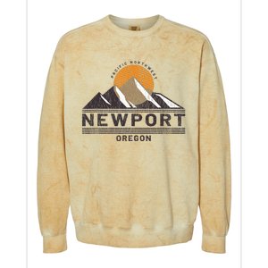 Newport Oregon Pacific Northwest Vacation Souvenir Colorblast Crewneck Sweatshirt