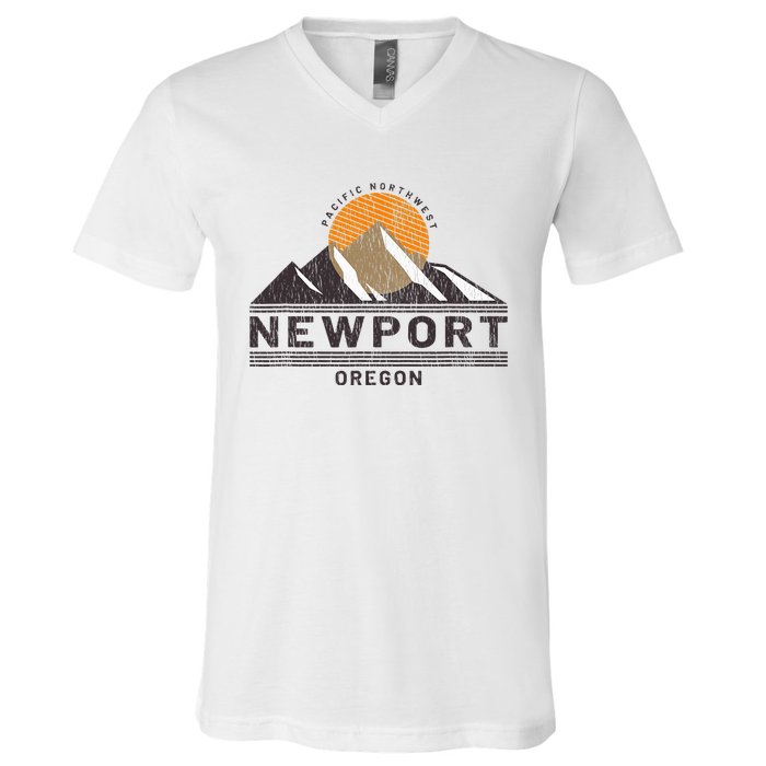 Newport Oregon Pacific Northwest Vacation Souvenir V-Neck T-Shirt