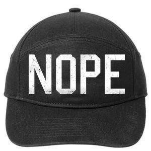 NOPE Funny Meme 7-Panel Snapback Hat