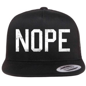 NOPE Funny Meme Flat Bill Trucker Hat