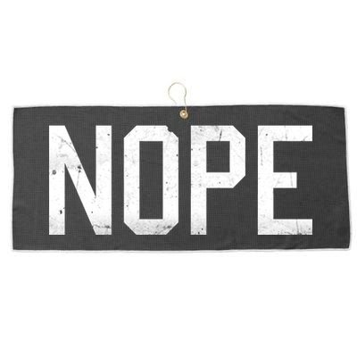 NOPE Funny Meme Large Microfiber Waffle Golf Towel