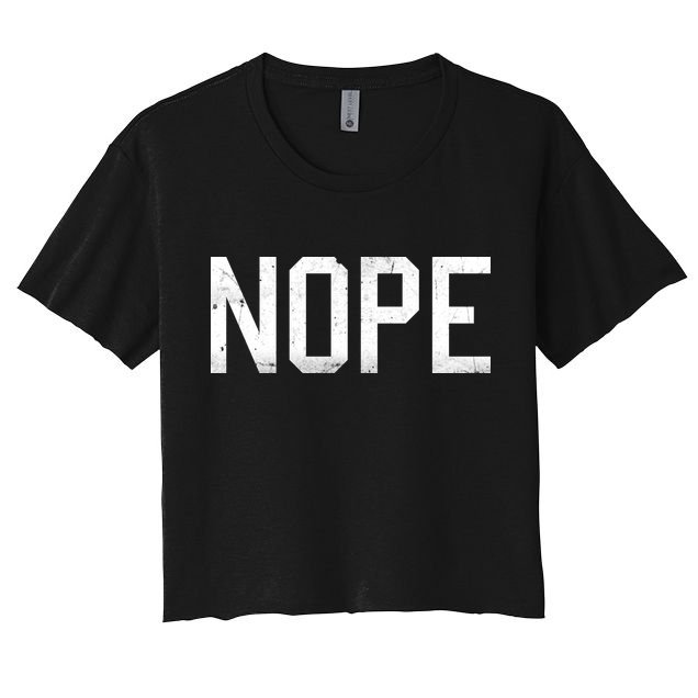 NOPE Funny Meme Crop Top