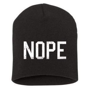 NOPE Funny Meme Short Acrylic Beanie