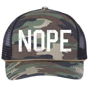 NOPE Funny Meme Retro Rope Trucker Hat Cap