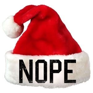 NOPE Funny Meme Premium Christmas Santa Hat