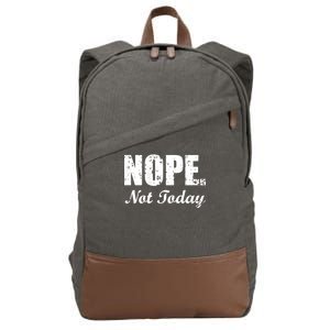 Nope Not Today Cotton Canvas Backpack