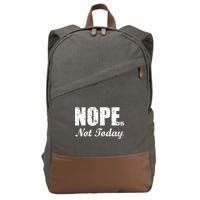 Nope Not Today Cotton Canvas Backpack