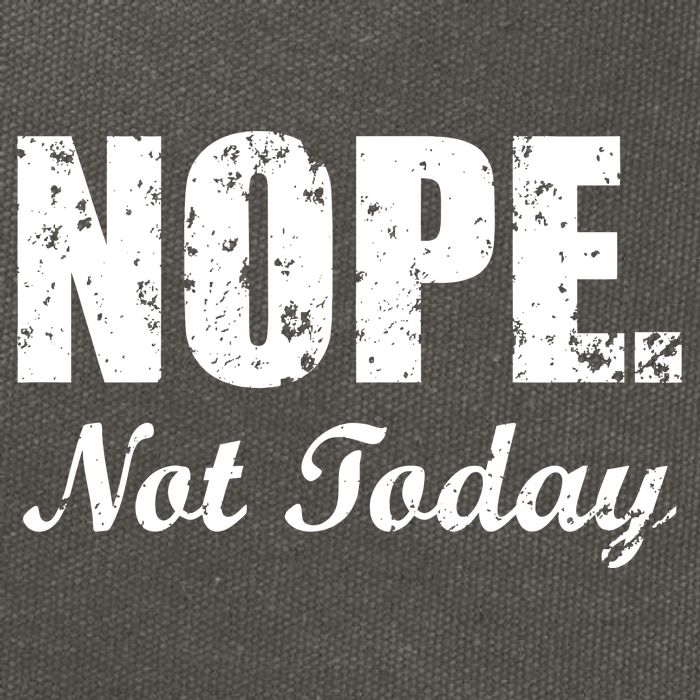 Nope Not Today Cotton Canvas Backpack