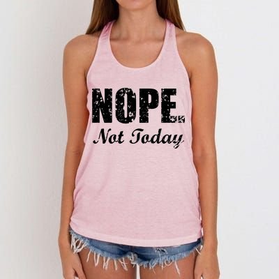 Nope Not Today Women's Knotted Racerback Tank