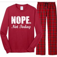 Nope Not Today Long Sleeve Pajama Set