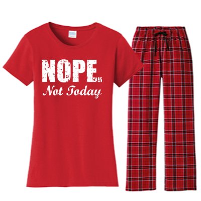 Nope Not Today Women's Flannel Pajama Set