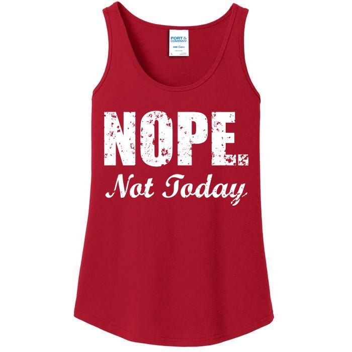 Nope Not Today Ladies Essential Tank