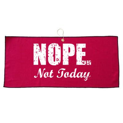 Nope Not Today Large Microfiber Waffle Golf Towel