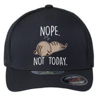 Nope Not Today Funny Lazy Cat Flexfit Unipanel Trucker Cap
