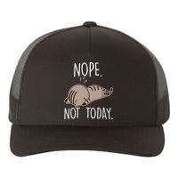 Nope Not Today Funny Lazy Cat Yupoong Adult 5-Panel Trucker Hat