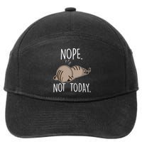 Nope Not Today Funny Lazy Cat 7-Panel Snapback Hat