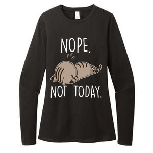 Nope Not Today Funny Lazy Cat Womens CVC Long Sleeve Shirt